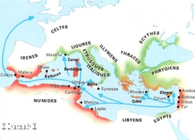Carte conquête phénicienne