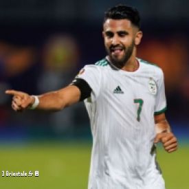 Mahrez lors de la finale contre Senegal