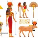 Au premier plan, la Desse Hathor