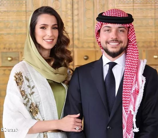 Le Prince de Jordanie et sa fiancée Rajwa Khaled Le Prince de Jordanie et sa fiancée Rajwa Khaled