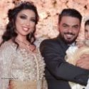 Dounia Batma avec son enfant et son mari, Mohammed al Turk, � l'�poque de l'harmonie